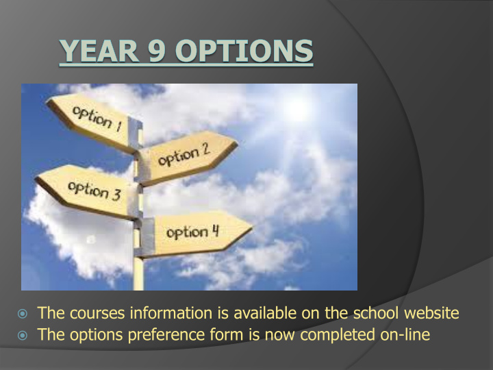 the courses information is available on the school
