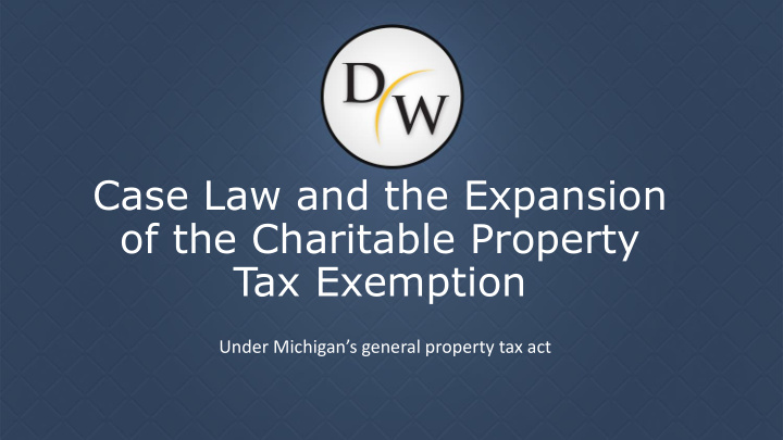 of the charitable property