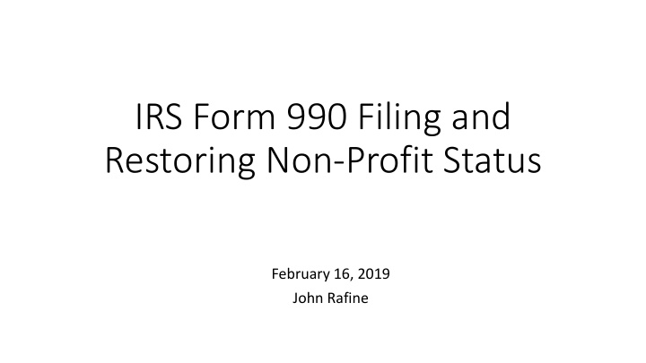 irs form 990 filing and