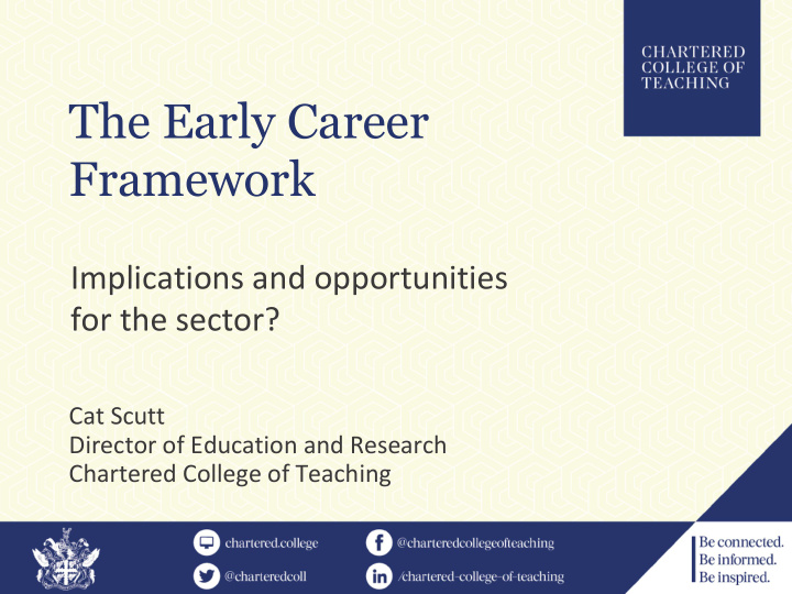 the early career framework