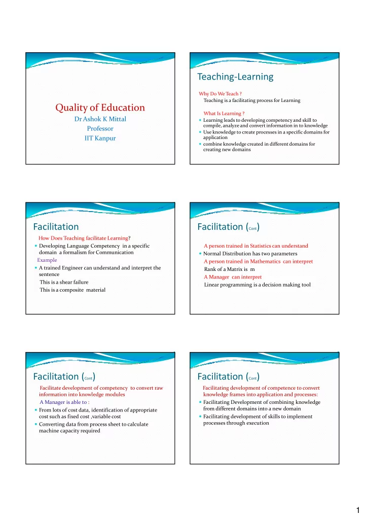 teaching learning