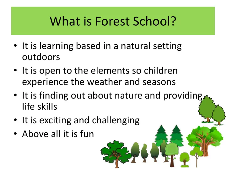 what is forest school