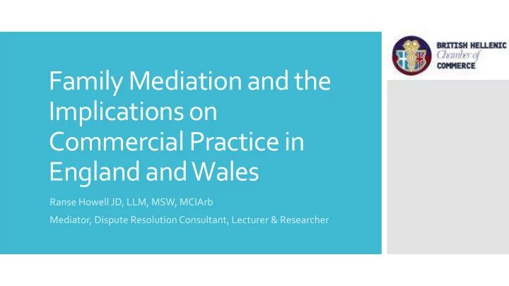 family mediation and the