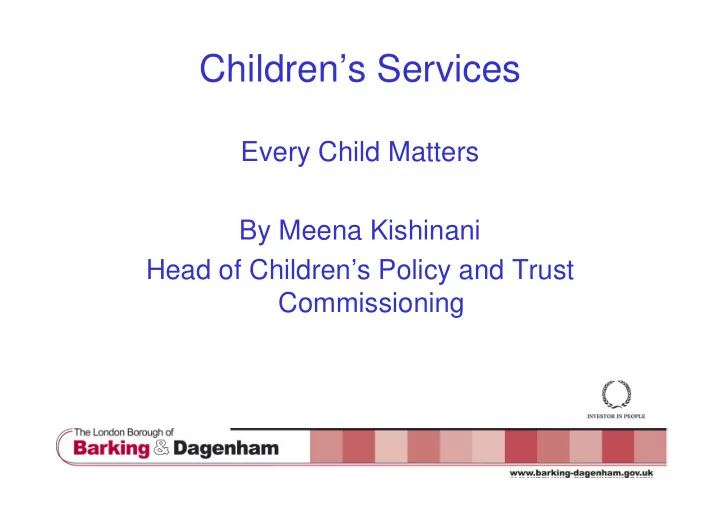 children s services