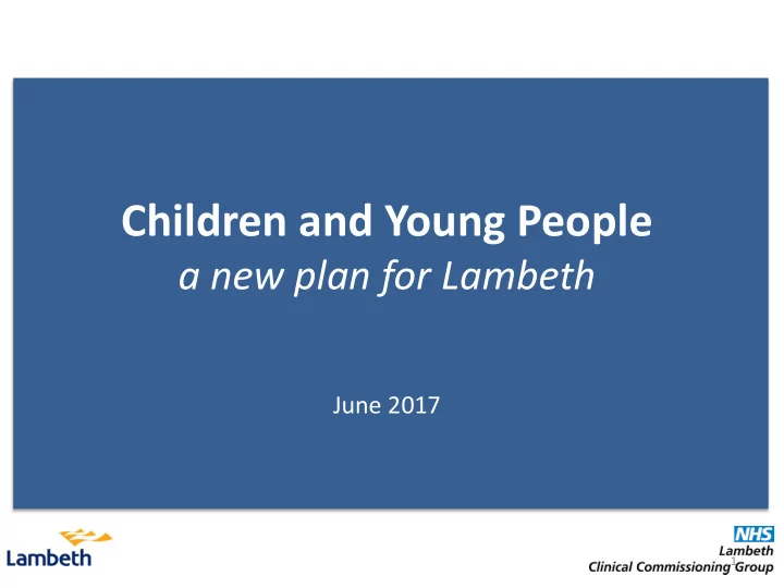 children and young people