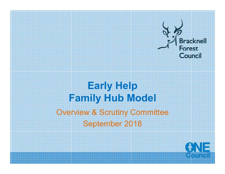 early help family hub model