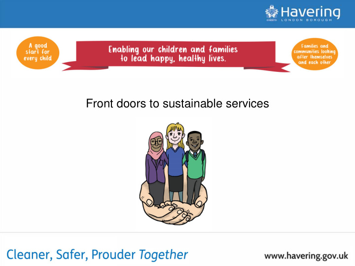 front doors to sustainable services vision for early help