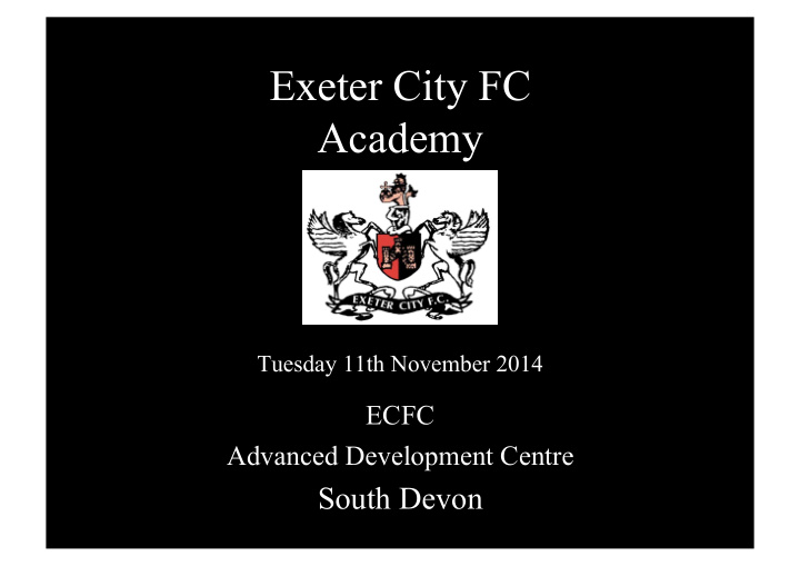 exeter city fc academy