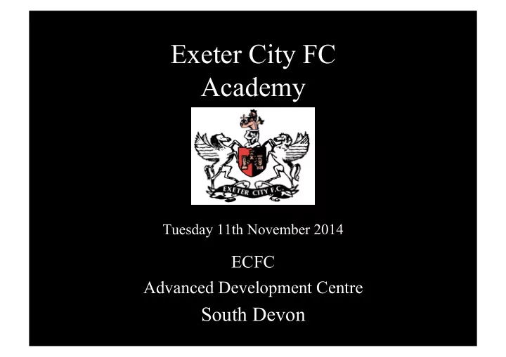 exeter city fc academy
