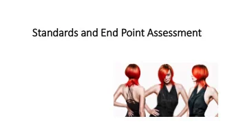 Standards and End Point Assessment  The Gateway Process  Certification of 7002  Level 1