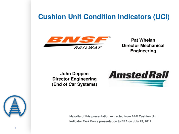 cushion unit condition indicators uci