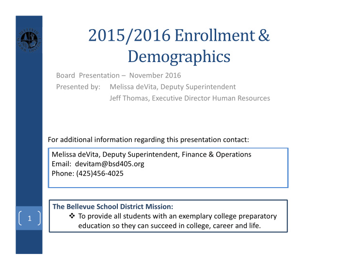 2015 2016 enrollment demographics