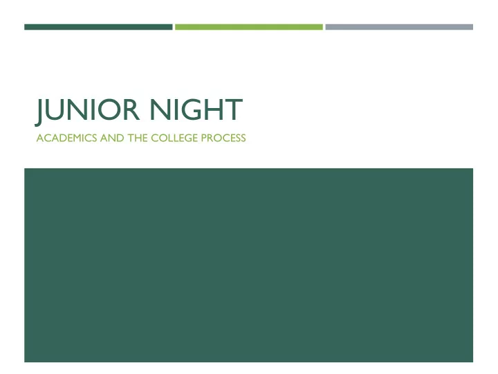 junior night