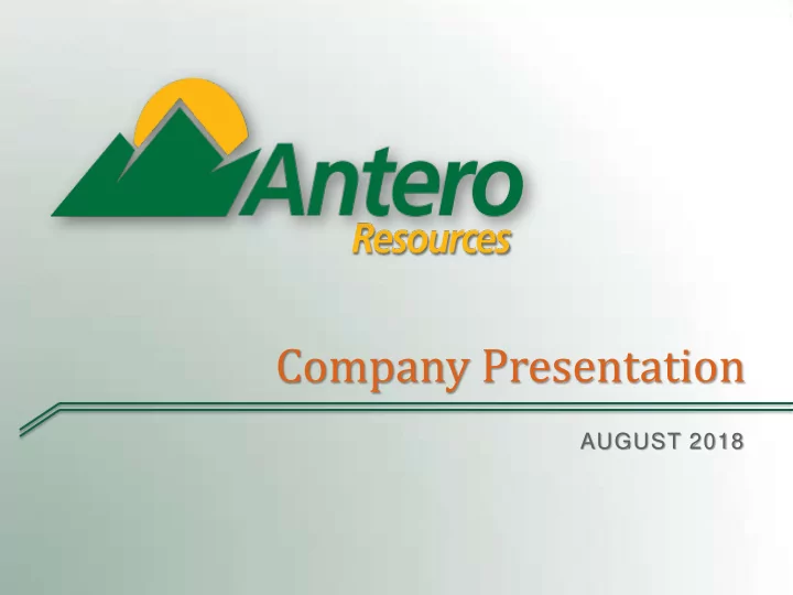 company presentation