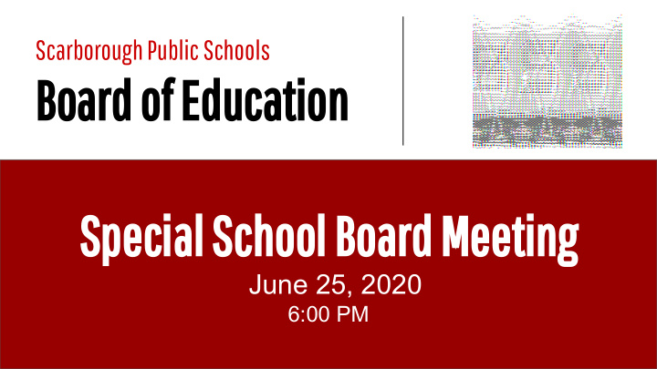 board of education special school board meeting
