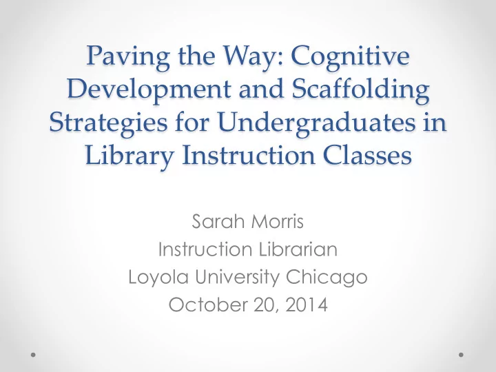 development and scaffolding