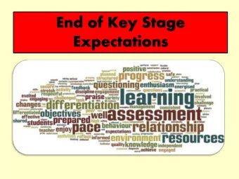 End of Key Stage Expectations KS1 Assessment  A Summary Children not meeting t he WORKING