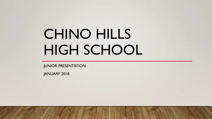 high school