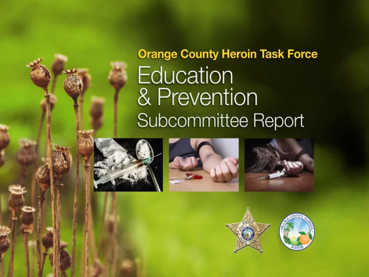 education and prevention subcommittee