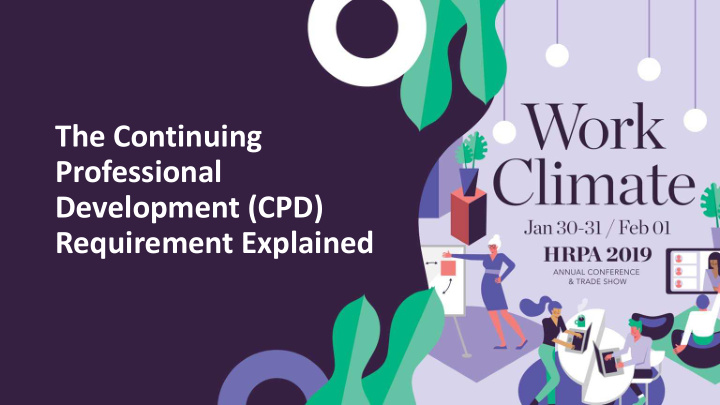 the continuing professional development cpd requirement