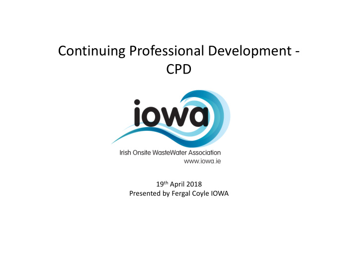 continuing professional development cpd