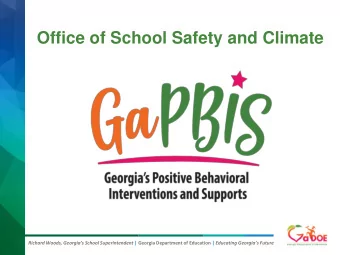 Office of School Safety and Climate Richard Woods, Georgias School Superintendent | Georgia