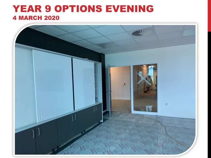 year 9 options evening