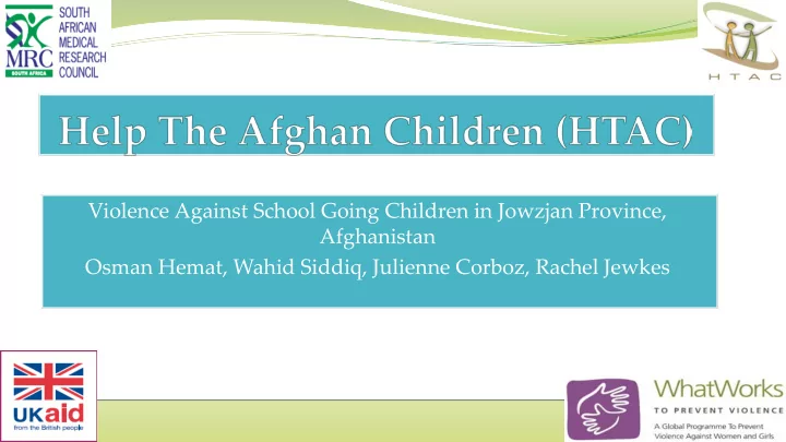 violence against school going children in jowzjan