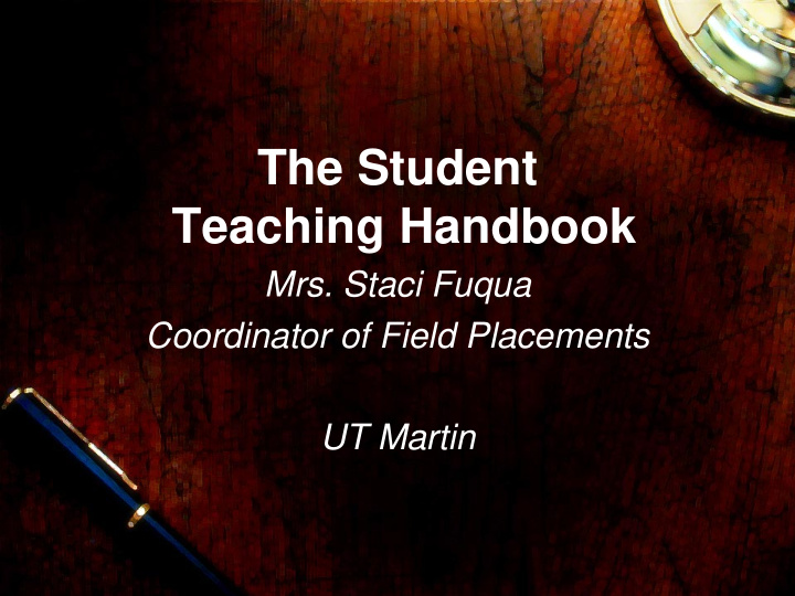 the student teaching handbook