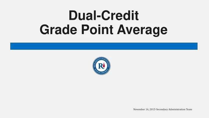 dual credit