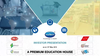 A PREMIUM EDUCATION HOUSE  03  Company Overview  1  08  Navneet Group Business Insights  2  13