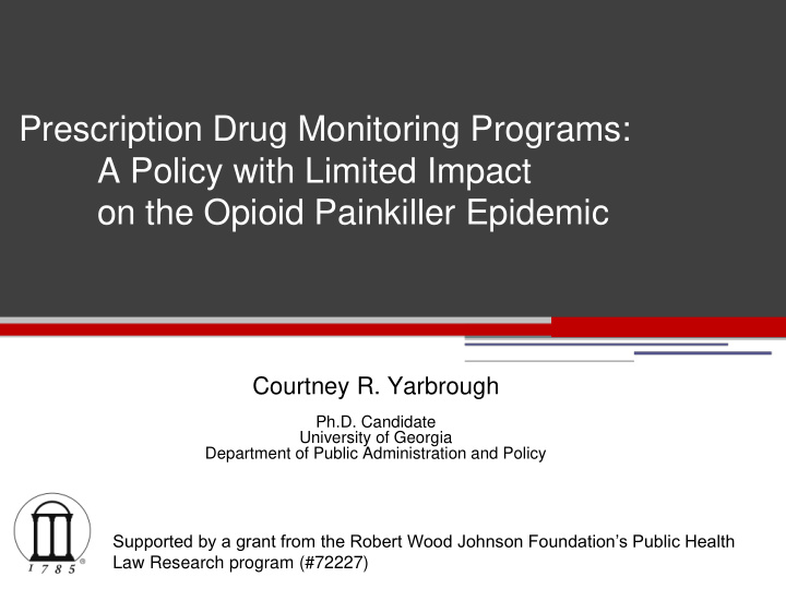 prescription drug monitoring programs