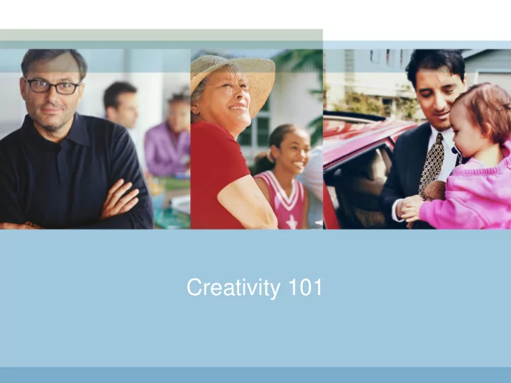 creativity 101 presenter