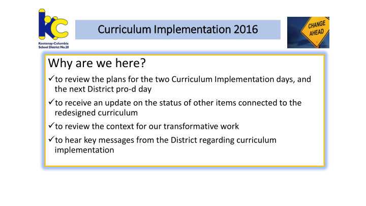 curriculum implementation 201
