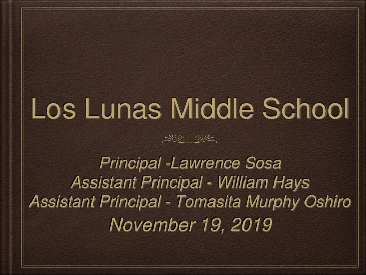 los lunas middle school