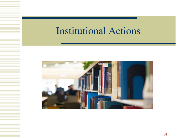 institutional actions