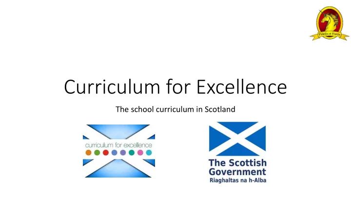 curriculum for excellence