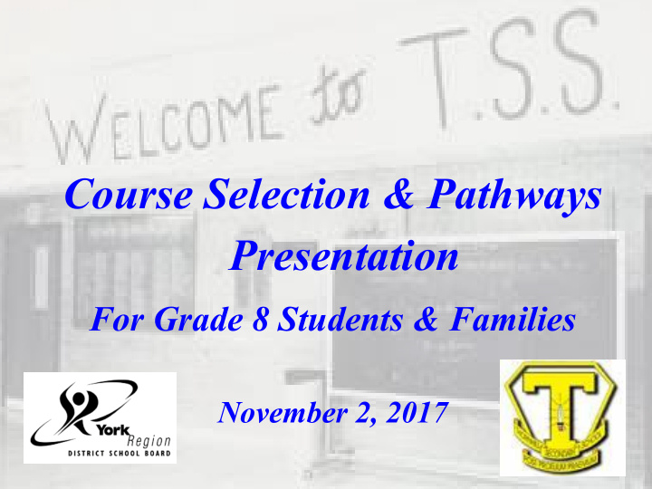 course selection pathways presentation