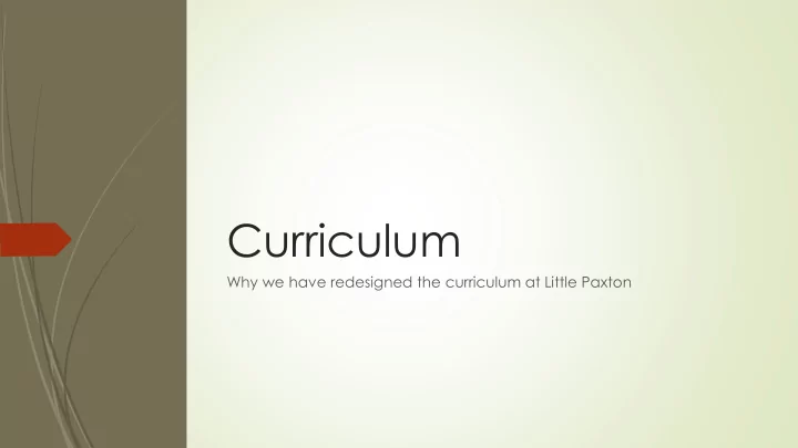 curriculum