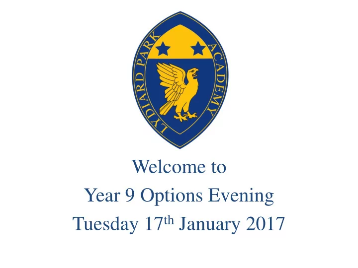 year 9 options evening