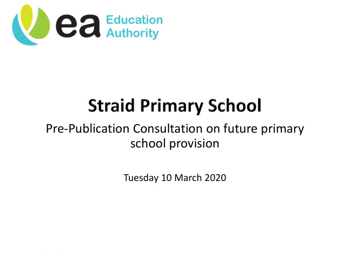 pre publication consultation on future primary school