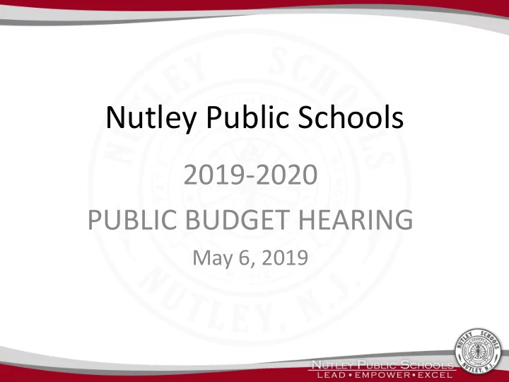 nutley public schools