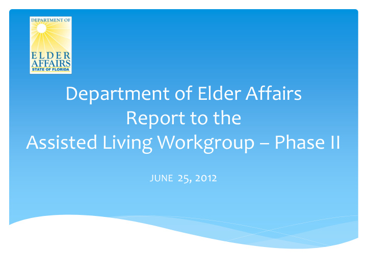 department of elder affairs
