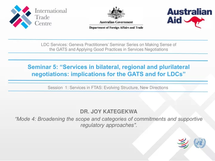 negotiations implications for the gats and for ldcs