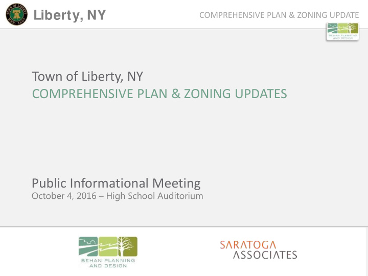 town of liberty ny comprehensive plan zoning updates