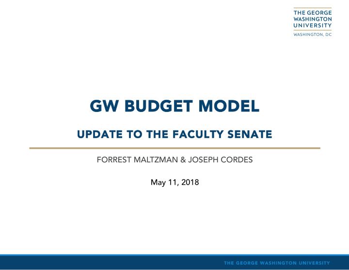 gw budget model gw budget model