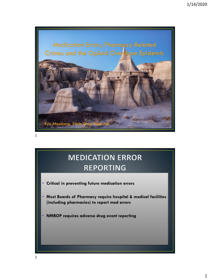 medication errors pharmacy related crimes and the opioid