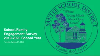 School/Family  Engagement Survey  2019-2020 School Year  Tuesday, January 21, 2020  Q1: My child