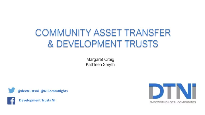 development trusts