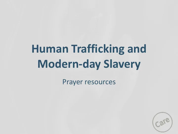modern day slavery